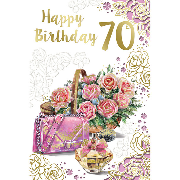 Happy Birthday Open Female 70th Birthday Celebrity Style Greeting Card