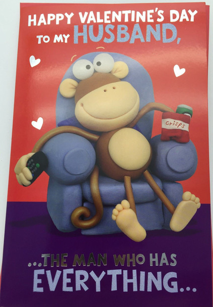 To My Husband Humorous Valentine's Day Card