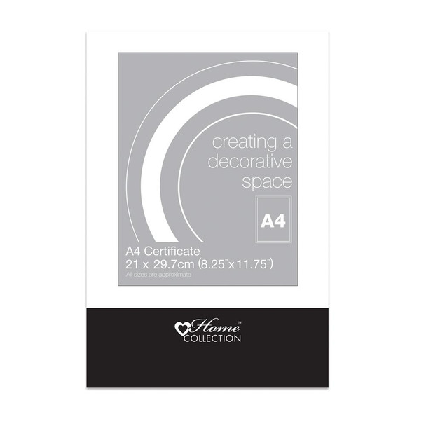 A4 Certificate Glass Clip Frame by Home Collection