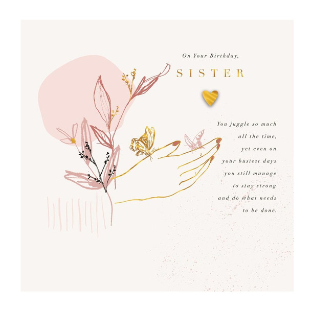 Relaxing Design Sister Birthday Card