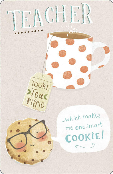 Thank You Teacher Appreciation Card Cookie