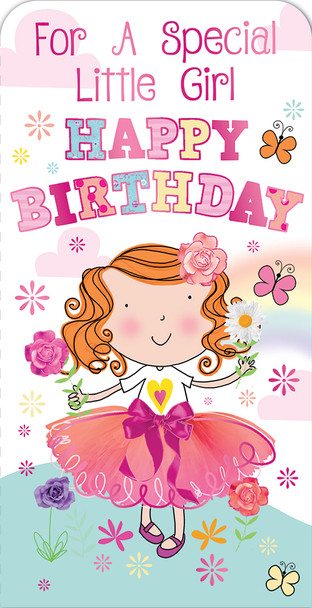 For a Special Little Girl Open Birthday Luxury Gift Money Wallet Card