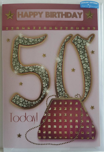 Open Female 50 Today! Birthday Card