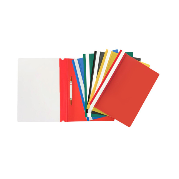 Pack of 60 Assorted Colour A4 Project Folders by Janrax