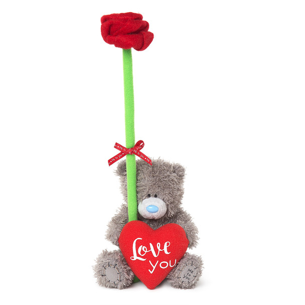 Me To You 4" Valentines Tatty Teddy Bear with Fabric Rose