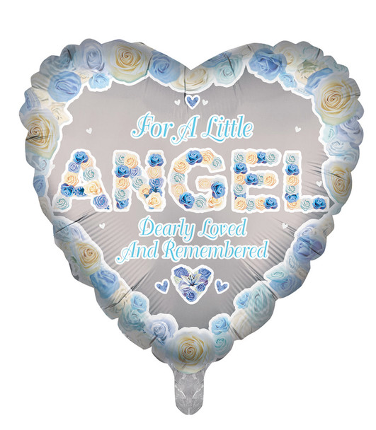 For a Little Angel Blue Heart Remembrance Balloon