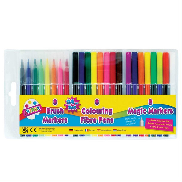 Pack of 24 Marker Pen Colouring Set Pack of 24 Marker Pen Colouring Set