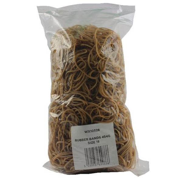 Pack of 454g Size 18 Rubber Bands