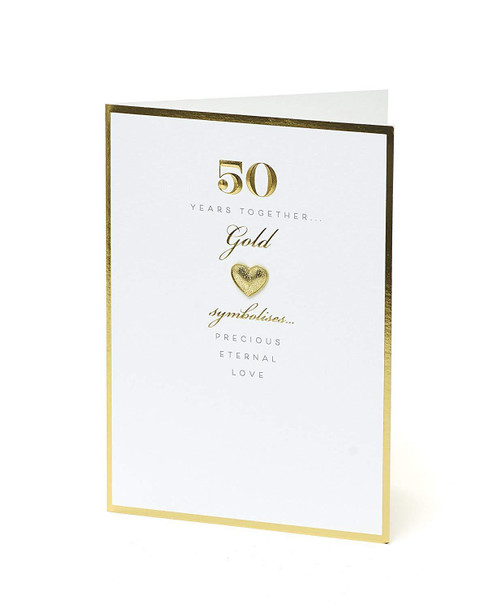 50th Anniversary Milestone New Uk Greetings Card Gold 50 Years Together