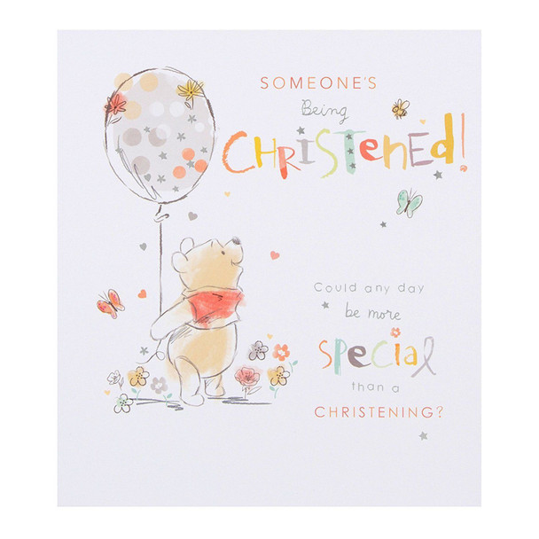 Hallmark Disney Baby Winnie the Pooh Christening Card Someone Special - Small