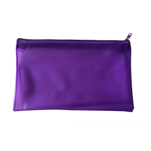 Pack of 120 8x5" Frosted Purple Pencil Cases