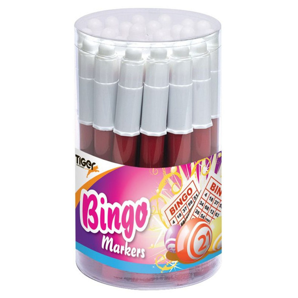 Pack of 24 Mercurio Red Bingo Markers