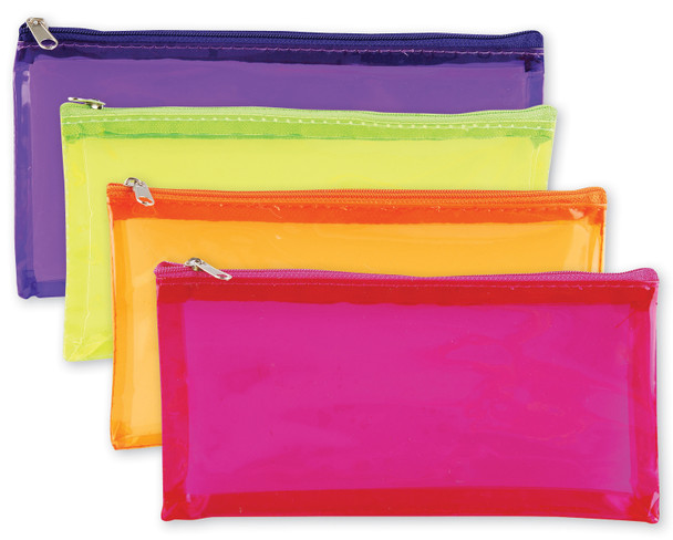 Pack of 4 Clear View Tints Pencil Cases