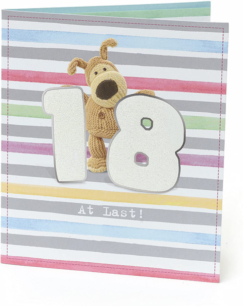 Colourful Stripes 18th Boofle Birthday Card 