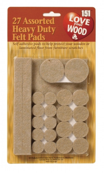 Assorted Heavy Duty Felt Pads (27 Pack)