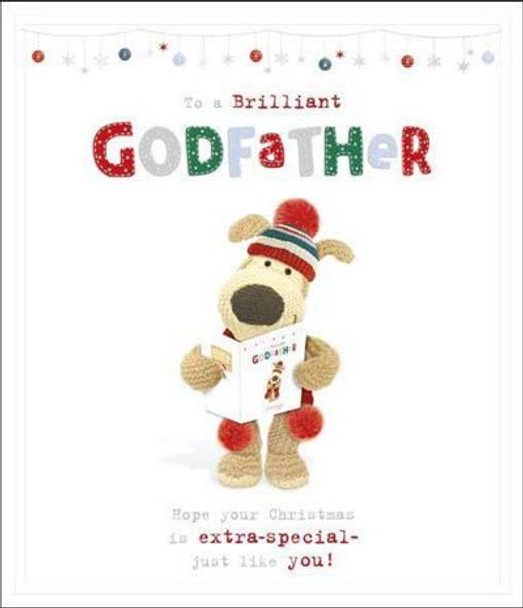 To A Brilliant Godfather Boofle Holding Book Design Christmas Card