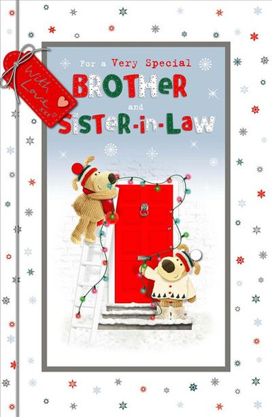 Very Special Brother And Sister In Law Boofle Decorating Door Design Christmas Card