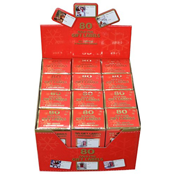 Pack of 80 Goldfoil Adhesive Labels