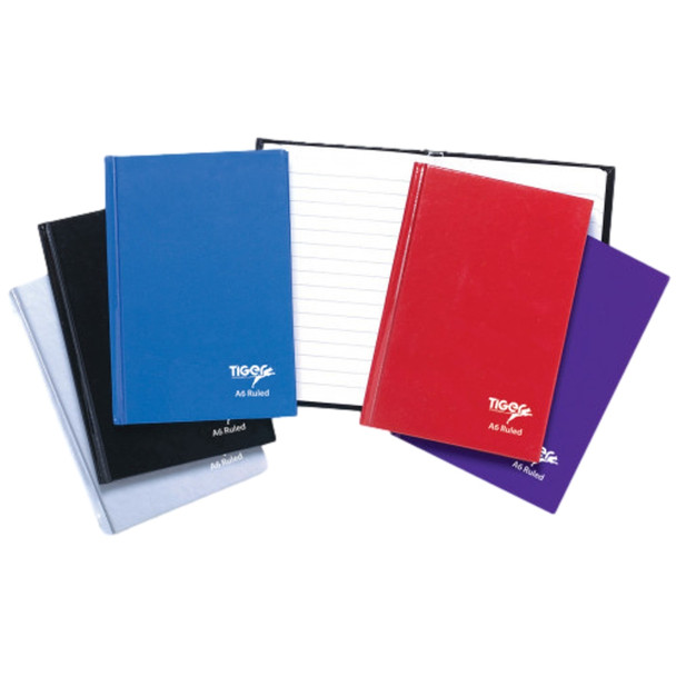 Tiger A6 Casebound Feint Ruled 80 Sheets Hardback Notebooks