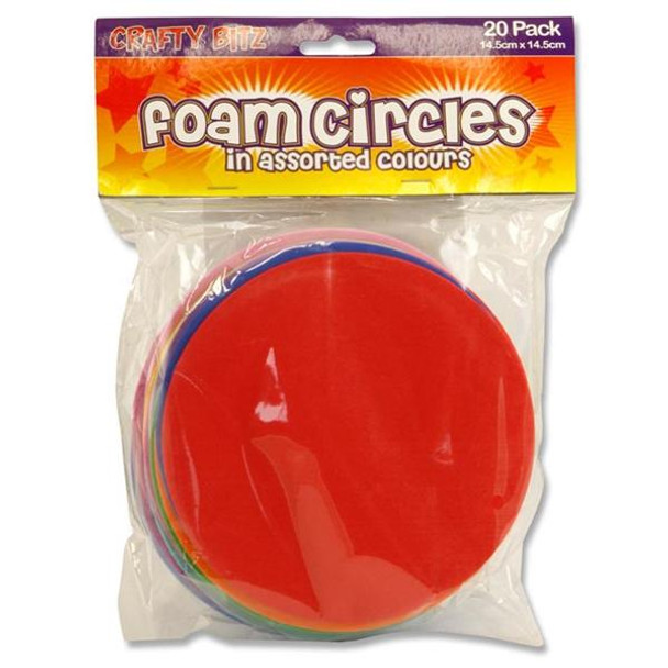 Pack of 20 Circles Foam Sheets by Crafty Bitz 