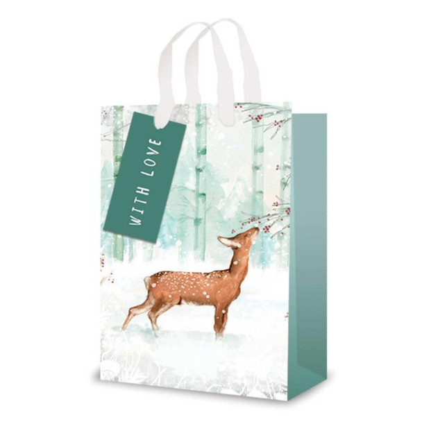 Forest Deer Design Perfume Size Christmas Gift Bag