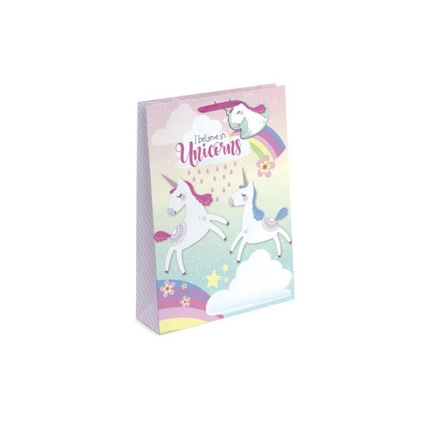 Pack of 12 Unicorn Design Medium Gift Bags