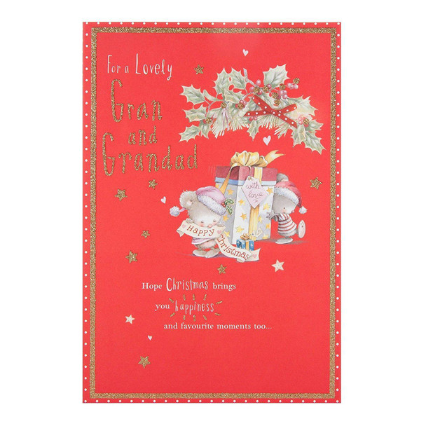 Gran and Grandad "Happiness" Christmas Card