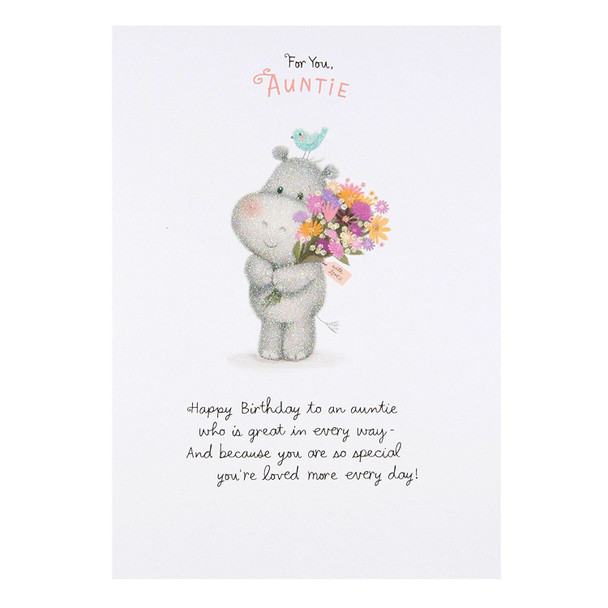 Auntie Birthday Card "Loved More Everyday"