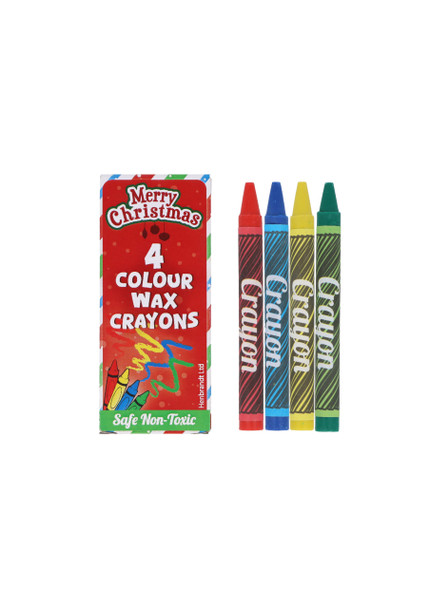 Pack of 4 Mini Christmas Wax Crayon
