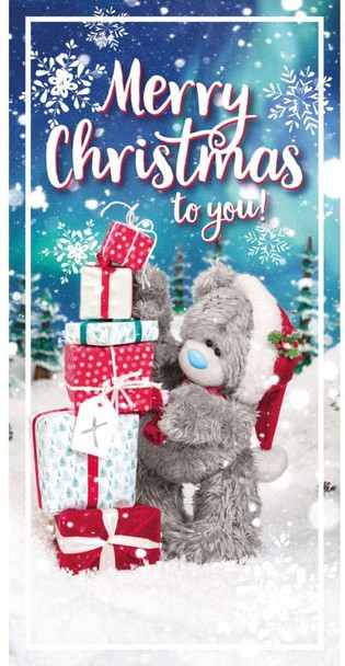 Tatty Teddy With Stack Of Gifts Design Money Wallet Christmas Card