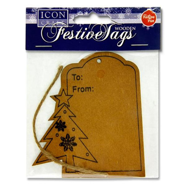 Christmas Tree design Wooden Tags by Icon Craft