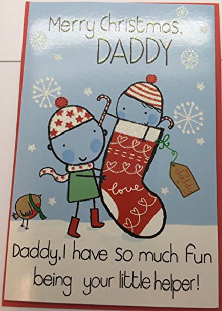 Merry Christmas Daddy at Christmas Benny Christmas Greetings Card