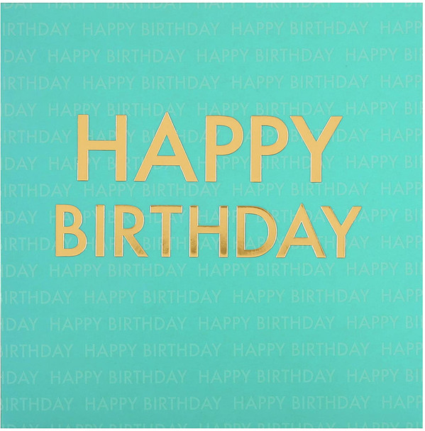 General Birthday Card Foiled Text Design