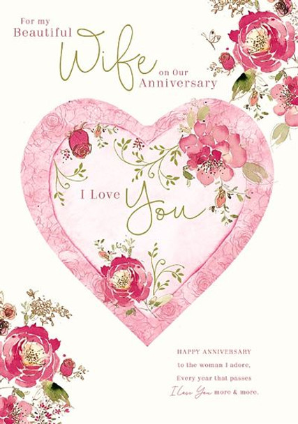 I love You Wife Anniversary Card
