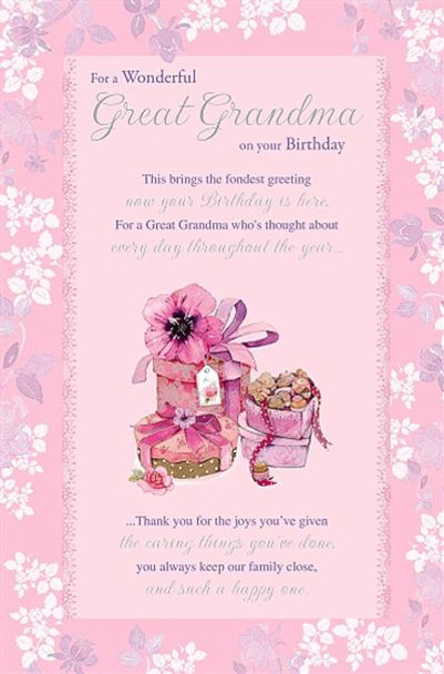 For A Wonderful Grandma Birthday Card
