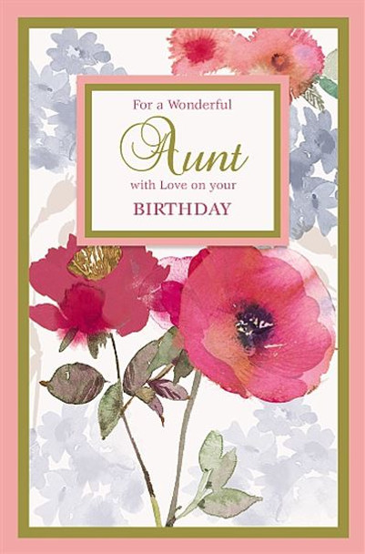 Aunt On Your Birthday Card With Love 