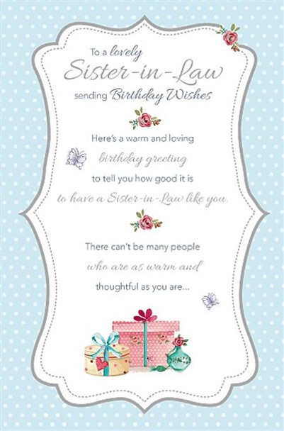 Sending Birthday Wishes To A lovely Sister In Law