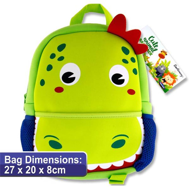 Cute Animal Junior Dinosaur Design Neoprene Backpack by Emotionery