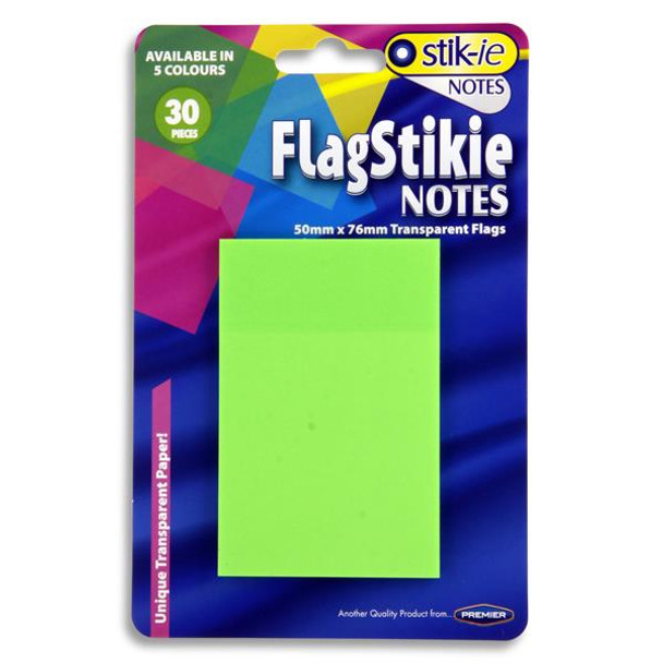 Pack of 30 Piece 50x76mm Flag Stikie Notes by Stik-Ie