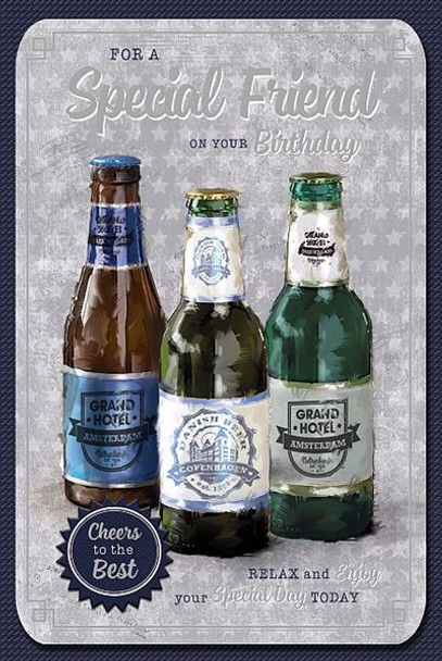 Special Friend Birthday Card Beer Bottles