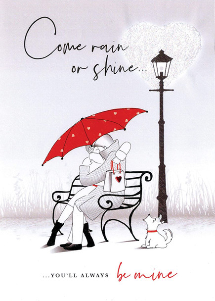 Come Rain Or Shine Valentine's Day Greeting Card Fly Me to The Moon Range Cards