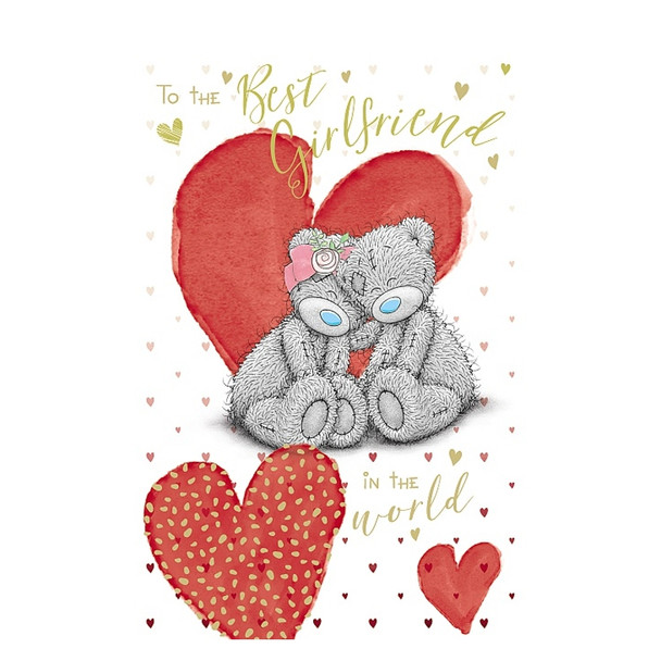 Me To You Bear Best Girlfriend Valentine's Day Card