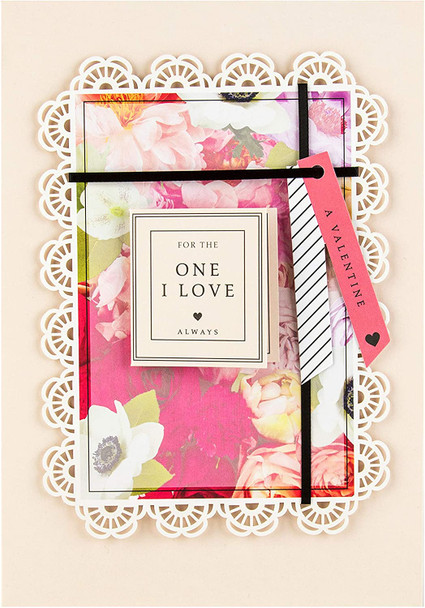 Valentine Card for The One I Love with Detachable Keepsake