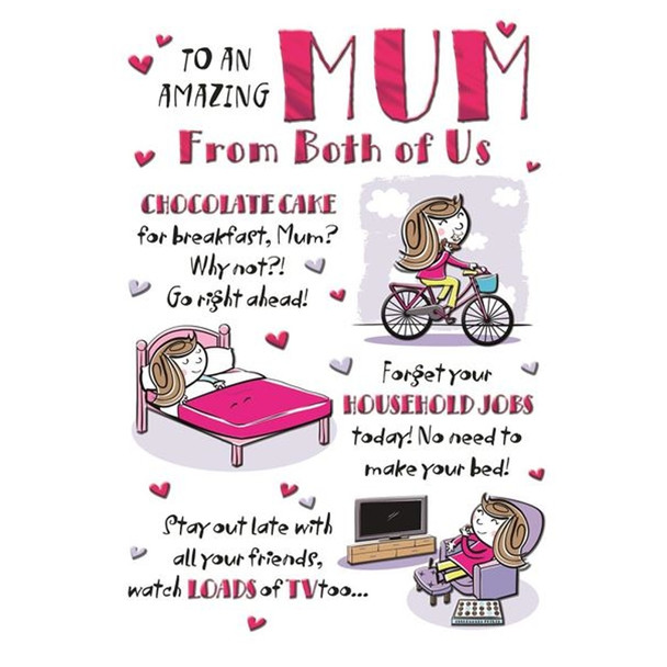 Mum From Both of Us Humour Marmalade Mother's Day Card