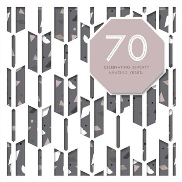 70th Celebrating Seventy Amazing Years Luxury Birthday Card 