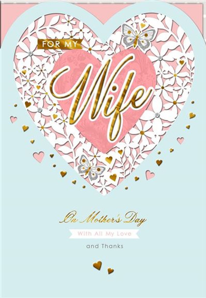 Hallmark Wife Mother's Day Card"Love and Thanks" Large