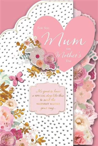 Mum Mother's Day Card Elegant Embossed Design
