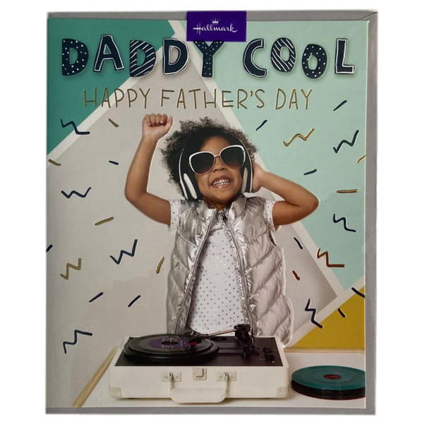 Daddy Cool Child Enjoying Music Design Father's Day Card