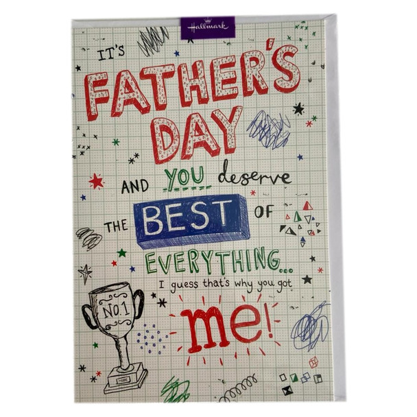 No 1 You Deserve Best Everything Father's Day Card