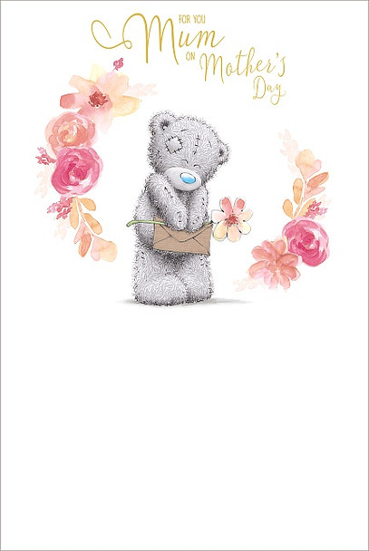 For Mum Tatty Teddy With Card And Flower Design Mother's Day Card